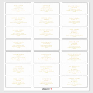 Moderne Minimalistische Gold Schriftart Hochzeitsh Aufkleber