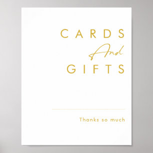 Moderne Minimalistische Goldene Schriftkarten und  Poster