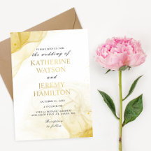 Moderne Minimalistische Goldhochzeit