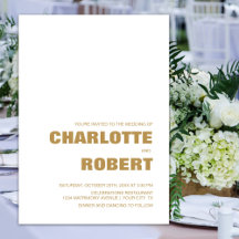 Moderne Minimalistische Goldworthochzeit