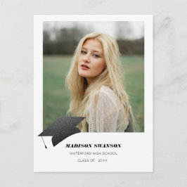 Moderne, Minimalistische Grad-Ankündigung Postkarte