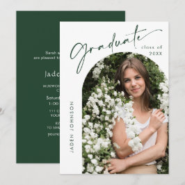 Moderne Minimalistische Grad-FOTO-Graduierungspart Einladung