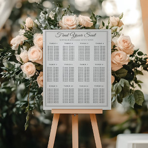 Moderne Minimalistische Graue Gestreifte Hochzeits Acrylschild