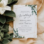 Moderne Minimalistische Greenery Gold Wedding Einladung<br><div class="desc">Diese elegante Rustic Greenery Gold-Kollektion besticht durch gemischte Aquarellpflanzen,  moderne Kalligraphie-Skripte gepaart mit einem klassischen Serif-Schriftart in Schwarz und ein individuelles Monogramm auf der Rückseite. Matching-Elemente verfügbar.</div>