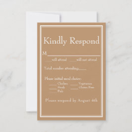 Moderne Minimalistische Grenzübergänge RSVP Karte