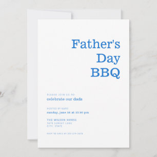Moderne Minimalistische GRILLEN des Blauen Vaters Einladung
