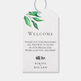 Moderne Minimalistische Grüne Hochzeitsnacht Geschenkanhänger