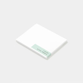 Moderne, Minimalistische grüne Pastelle Post-it Klebezettel