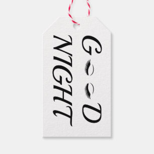 Moderne minimalistische Gute-Nacht-Wimpern Ästheti Geschenkanhänger