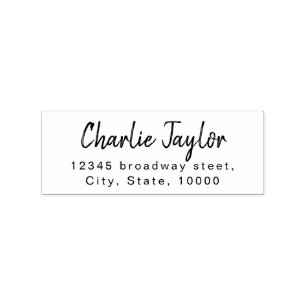Moderne minimalistische, handgeschriebene Schrifts Gummistempel