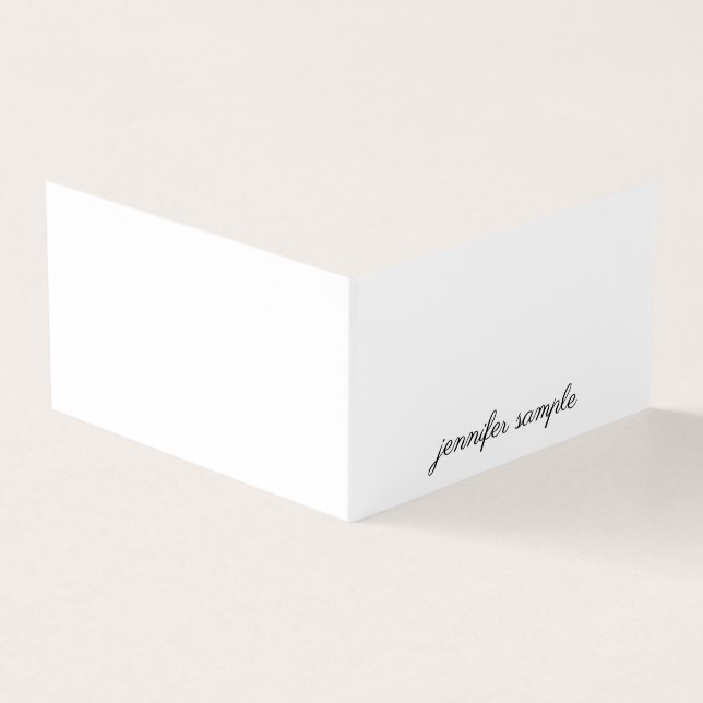 Moderne Minimalistische, handgeschriebene Skriptre Visitenkarten (Vorderseite)