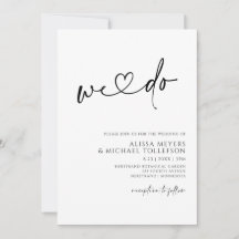 Moderne Minimalistische Handschriftenhochzeit