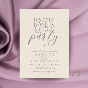 Moderne Minimalistische Happy End Party-Rezeption Einladung