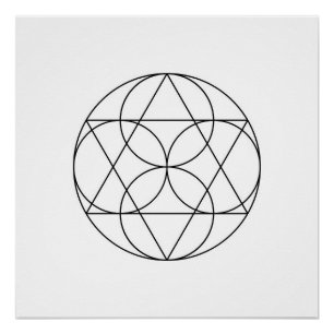 Moderne Minimalistische Heilige Geometrie Abstrakt Poster