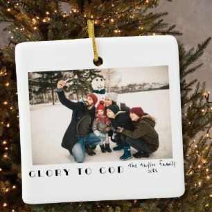Moderne minimalistische Herrlichkeit Gottes Foto Keramikornament