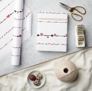 Moderne Minimalistische Herzen Geschenkpapier