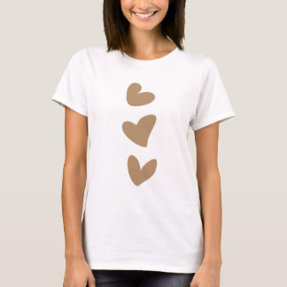 Moderne Minimalistische Herzkunst Zeichnend T-Shirt