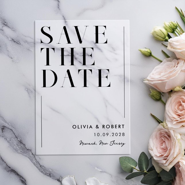 Moderne Minimalistische Hochzeit Acryleinladungen (Von Creator hochgeladen)