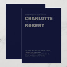 Moderne Minimalistische Hochzeit der Navy