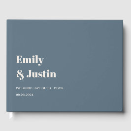 Moderne Minimalistische Hochzeit der Navy Gästebuch