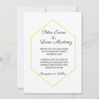 Moderne Minimalistische Hochzeit Einladung