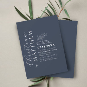 Moderne Minimalistische Hochzeit Einladung