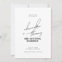 Moderne Minimalistische Hochzeit