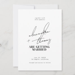 Moderne Minimalistische Hochzeit Einladung