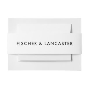 Moderne Minimalistische Hochzeit Einladungsbanderole