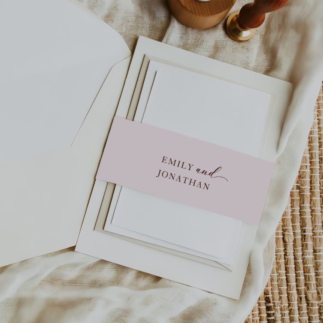 Moderne Minimalistische Hochzeit Einladungsbanderole (Von Creator hochgeladen)