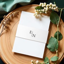 Moderne Minimalistische Hochzeit Einladungsbanderole