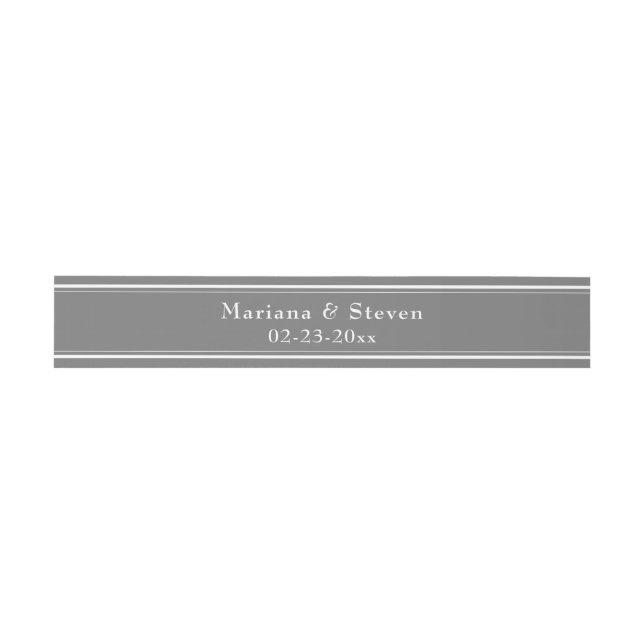 Moderne Minimalistische Hochzeit Einladungsbanderole (Flach)