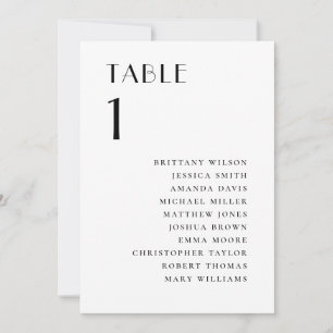 Moderne minimalistische Hochzeit   Elegante Sitzor Einladung
