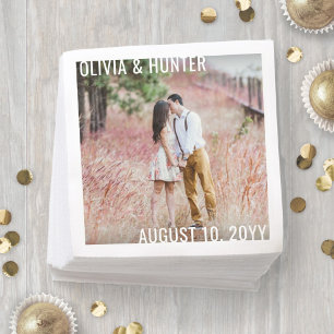 Moderne Minimalistische Hochzeit Elegantes Foto Ve Serviette