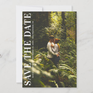 Moderne Minimalistische Hochzeit Fett-Typografie Save The Date