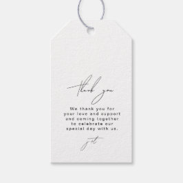 Moderne Minimalistische Hochzeit Geschenkanhänger