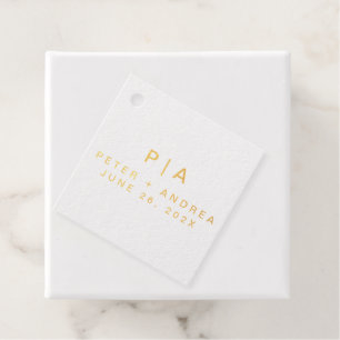 Moderne Minimalistische Hochzeit Geschenkanhänger