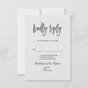Moderne Minimalistische Hochzeit Handgeschriebene  RSVP Karte