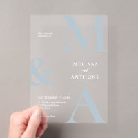 Moderne Minimalistische Hochzeit in Blau und Weiß