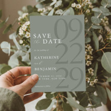 Moderne Minimalistische Hochzeit in Grün