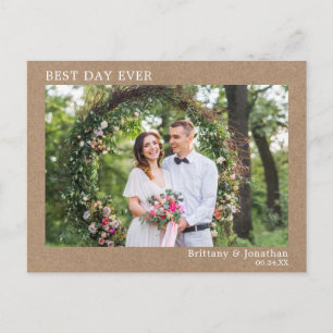Moderne Minimalistische Hochzeit Kraft - Bestes Ta Postkarte