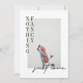 Moderne Minimalistische Hochzeit mit einfachem Fot Einladung