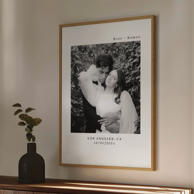 Moderne Minimalistische Hochzeit Poster (Von Creator hochgeladen)