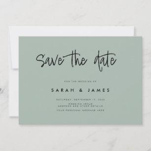 Moderne Minimalistische Hochzeit retten das Datum Save The Date