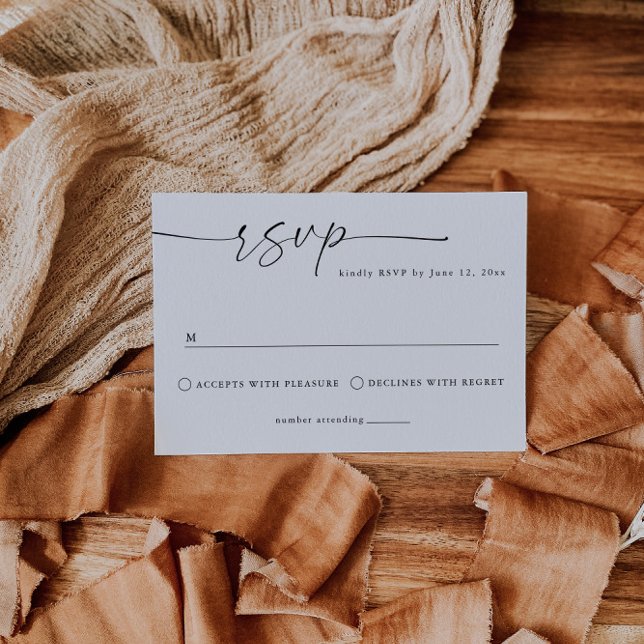 Moderne Minimalistische Hochzeit RSVP Karte (Von Creator hochgeladen)