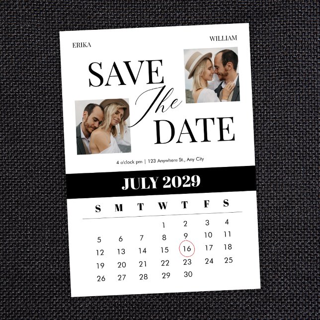 Moderne minimalistische Hochzeit Save The Date (Von Creator hochgeladen)