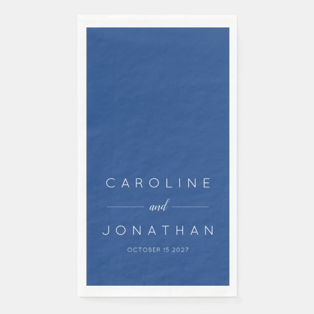 Moderne Minimalistische Hochzeit Serviette (Vorderseite)