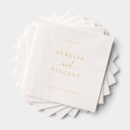 Moderne Minimalistische Hochzeit Servietten Mit Folie