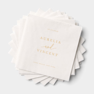 Moderne Minimalistische Hochzeit Servietten Mit Folie
