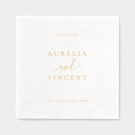 Moderne Minimalistische Hochzeit Servietten Mit Folie